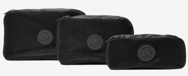 Michael Kors 3 in 1 Woven Travel Pouch Gift Set