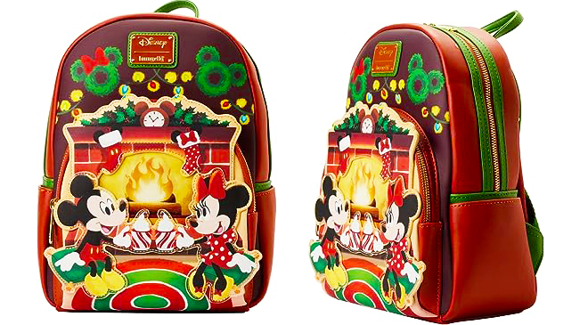 Mickey Minnie Mouse Loungefly – Hot Cocoa Fire Place Womens Mini Backpack 2