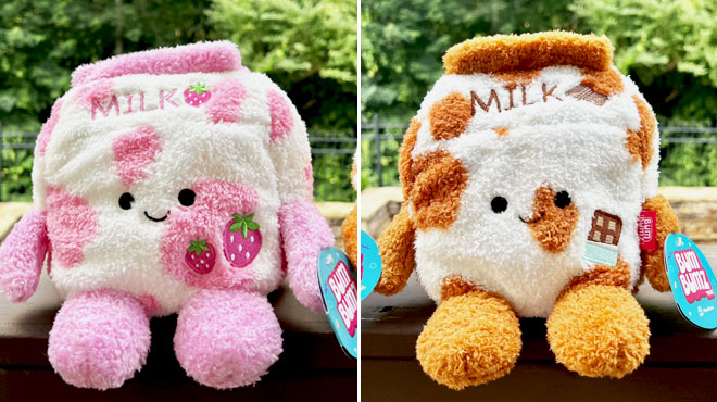 Moo Bumbumz Strawberry and Chocolate Milk Plush