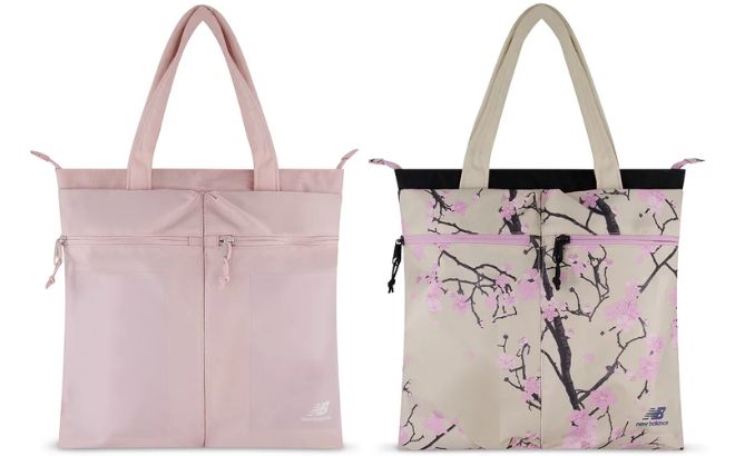 New Balance Terrain Dual Pockets Tote Bag in Pink and Pink Print Color