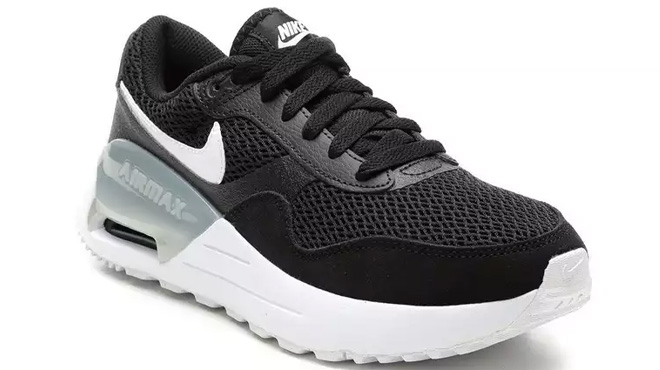 Nike Womens Air Max Black Systm Sneakers on White Background