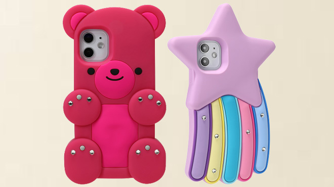 Novelty iPhone Cases with Bear and Star