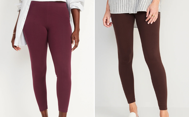 High Waisted Jersey Ankle Leggings, Old Navy