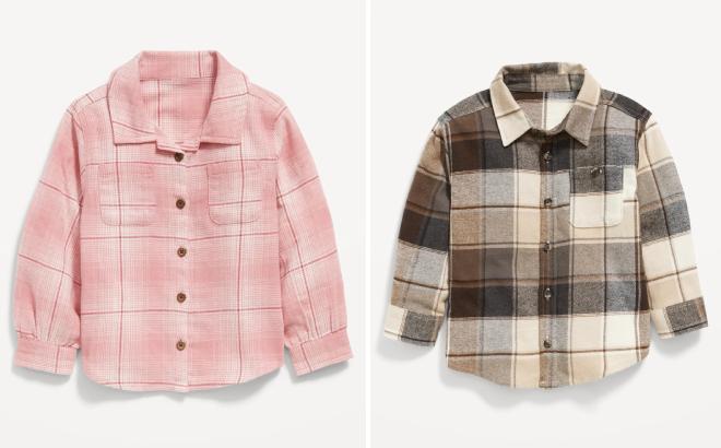 Old Navy Toddler Plaid Pocket Shirts