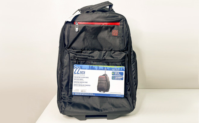 Protege 22 Inch Rolling Backpack Black