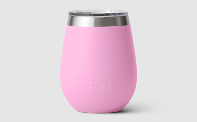 Rambler 10 oz Wine Tumbler with Magslider Lid in Power Pink Color