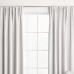 Room Essentials Room Darkening White Heathered Curtain Panel 1