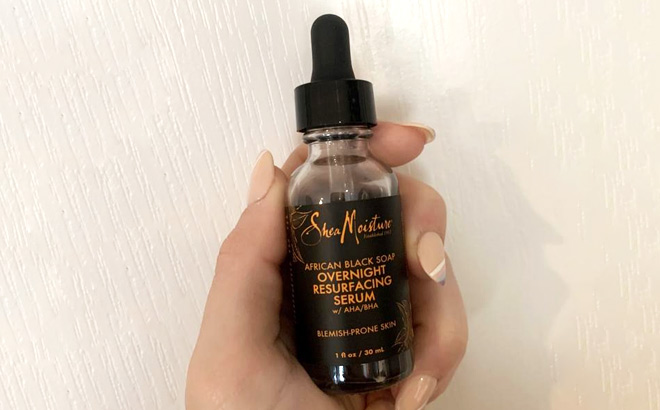 Sheamoisture Overnight Resurfacing Serum in Hand