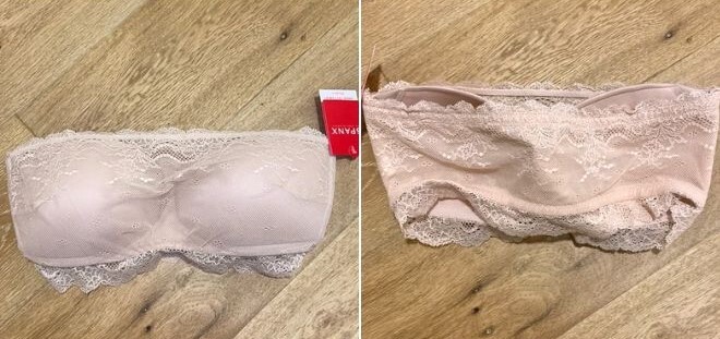 Spanx Undie tectable Better Bandeaur Bra in Creme Blush Color