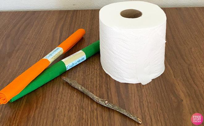 Supplies Needed for the Toilet Paper Pumpkin Craft