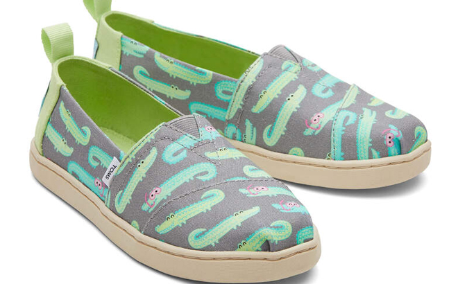 TOMS Kids Youth Alpargata Crocodiles Shoes