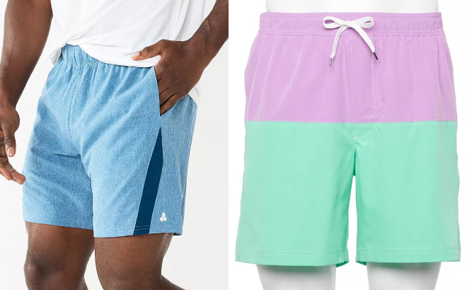 Tek Gear Mens Woven Shorts and Sonoma Mens Swim Trunks