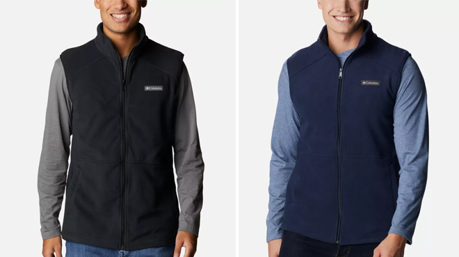 Two Color Options for Columbia Mens Castle Dale Fleece Vest