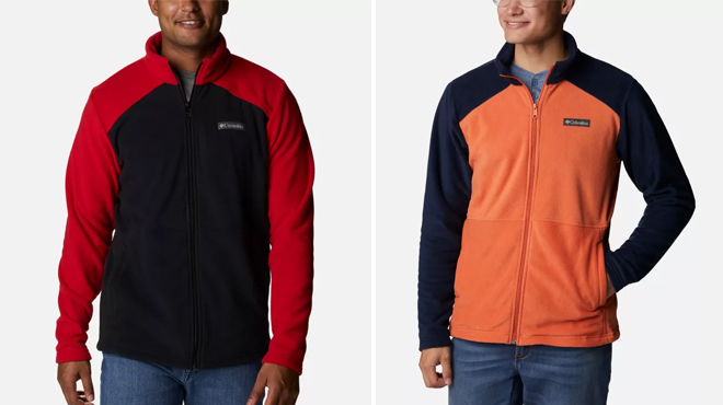 Two Colors of Columbia Mens Full Zip Fleece Jackets