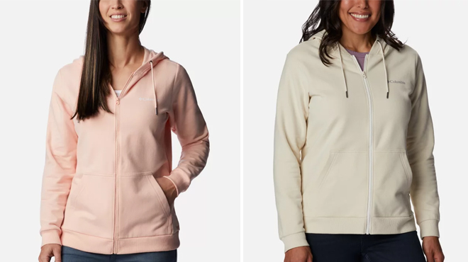 Two Colors of Columbia Womens Mineral Ridge Full Zip Hoodie