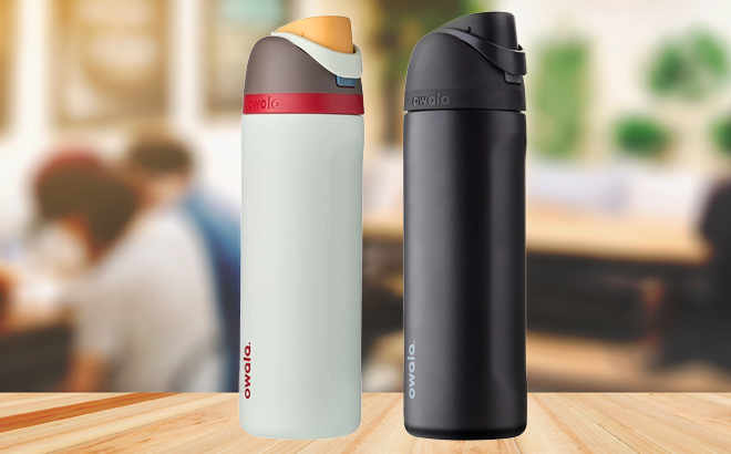 https://www.freestufffinder.com/wp-content/uploads/2023/09/Two-Colors-of-Owala-FreeSip-Insulated-Stainless-Steel-Water-Bottle-24-Ounce-on-a-Wooden-Table.jpg