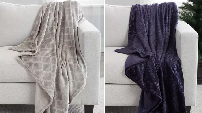 Two Colors of Plush Throws