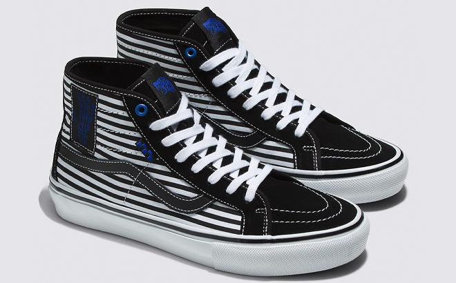 VANS X Breana Geering Skate Hi Decon Shoes on a Gray Background