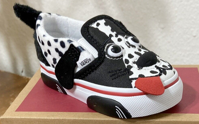Vans Slip On Shoes Canvas Dalmatian Dog