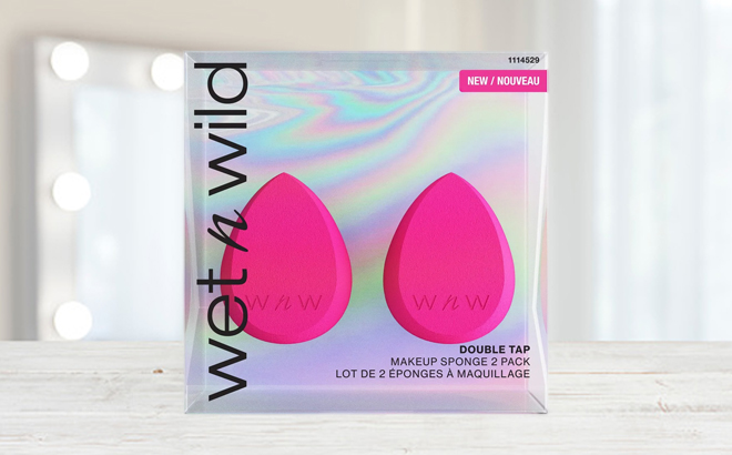 Wet n Wild Double Tap 2 Piece Makeup Sponge Set on a Table