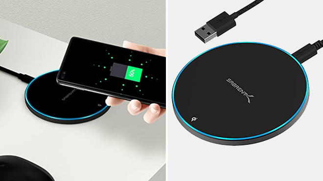 an Image of Sabrent 10W qi Wireless Fast Charging Pad