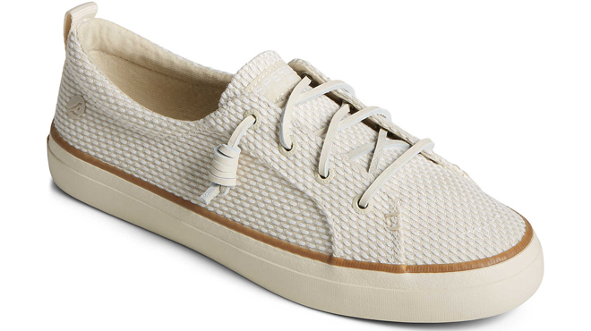 an Image of Sperry Womens Crest Vibe Two Tone Sneakers Ivory Color