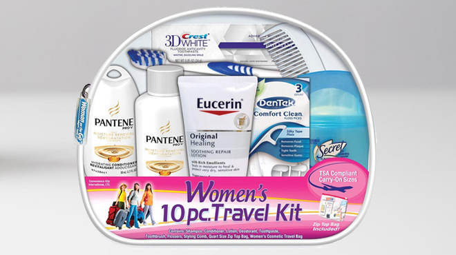 10 Piece Womens Travel Kit