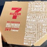 7 Eleven Pizza in Box On table