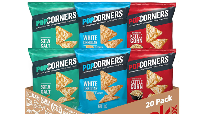 A Box of PopCorners Popped Corn Snacks 20 Count Variety Pack