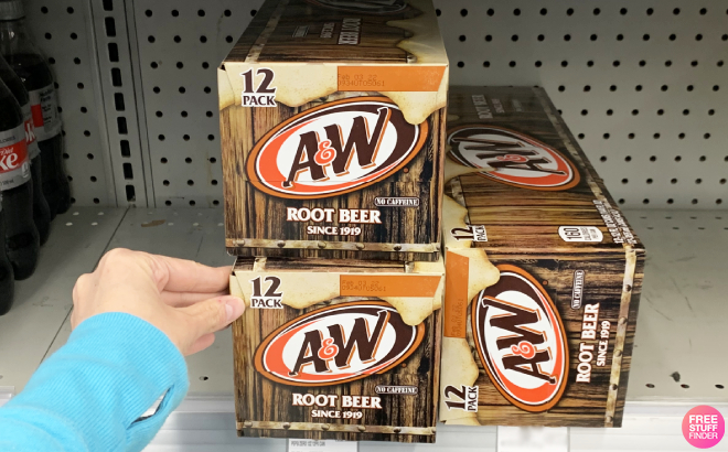 AW Root Beer Soda 12 Pack Cans