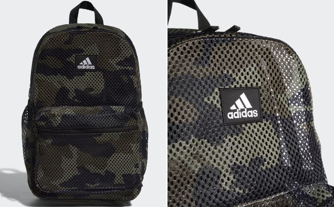 Adidas Hermosa Mesh Backpack in Dark Green Color