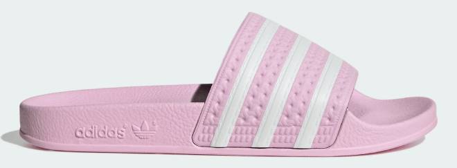 Adidas Mens Adilette Slides in Orchid Fusion Color