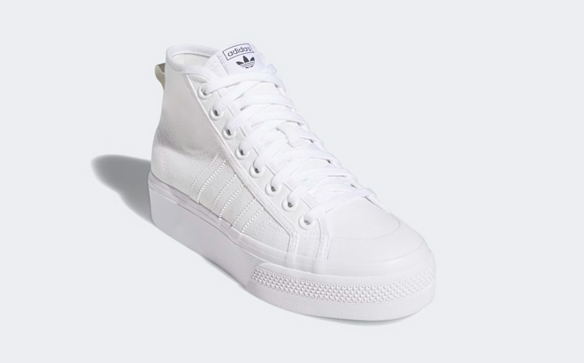 Adidas Womans Nizza Platform Mid Shoes in White