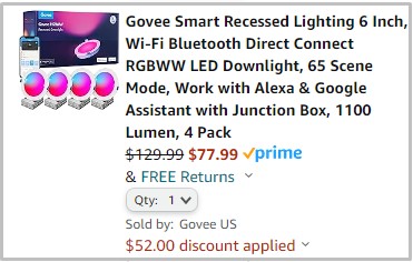 Amazon Govee Checkout Screenshot