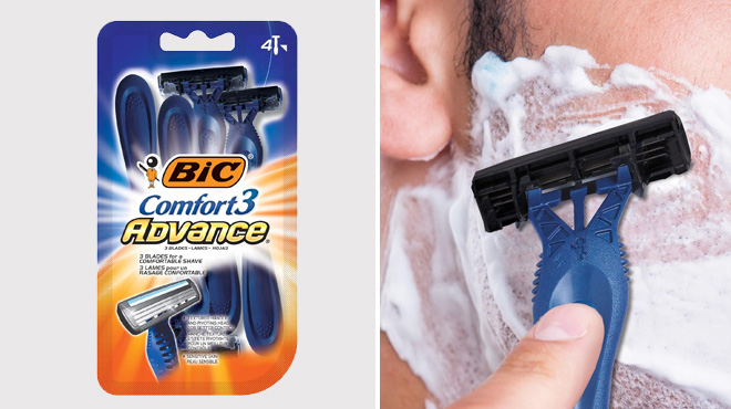 BIC Comfort 3 Advance Disposable Razors 4 Pack