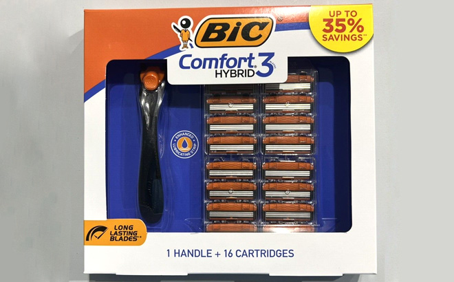 BIC Comfort 3 Hybrid Disposable Razors 17 Piece Kit