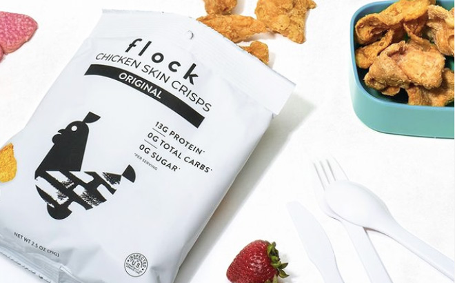 Bag of Flock Chicken Skin Crisps