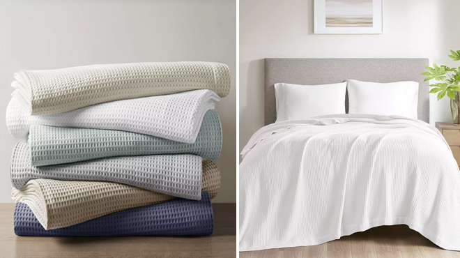 Beautyrest Waffle Weave Cotton Blankets