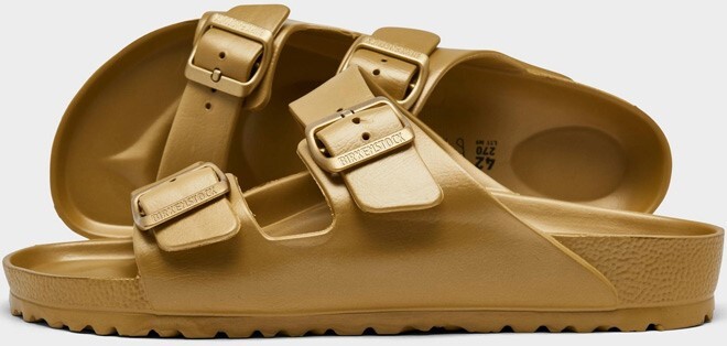 Birkenstock Mens Arizona Eva Sandals in Metallic Gold Color