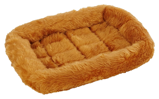 Bolster Cinnamon Dog Bed 18L Inch on a White Background