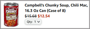 Campbells Soup Checkout Screen