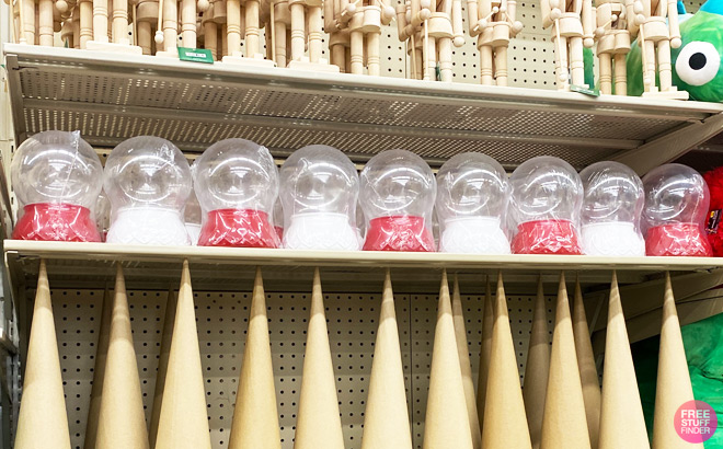 Christmas Glass Snow Globes on Store Shelf at Hobby Lobby