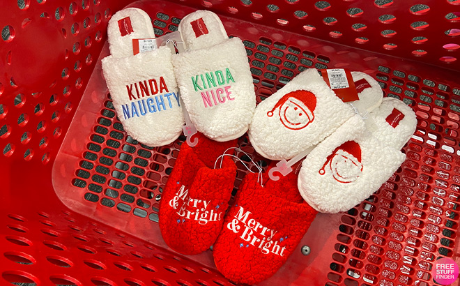 The Grinch Women's Holiday Scuff Slippers - Ivory S : Target