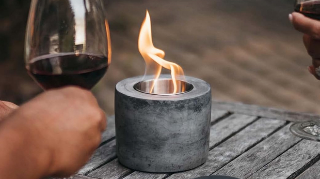 Classic Concrete Tabletop Fire Pit