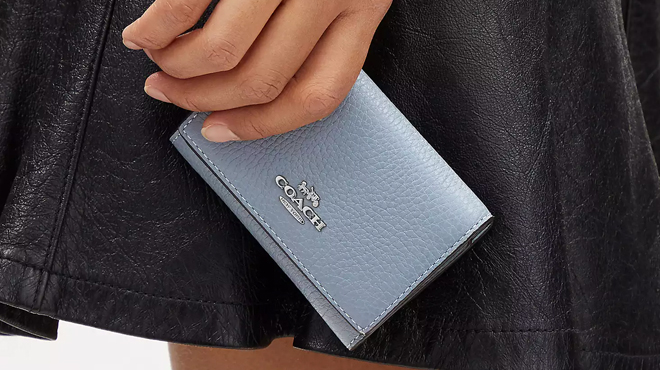 Coach Outle Micro Wallet in Grey Mist