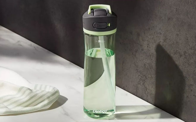 Contigo 24 oz Ashland AutoSpout Tritan Water Bottle Green on the table