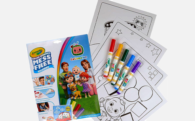 Crayola Color Wonder Cocomelon Coloring Pages and Markers