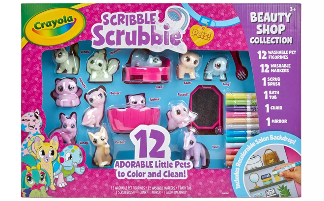 Crayola Scribble Scrubbie Pets Beauty Shop Drawing and Coloring Kit