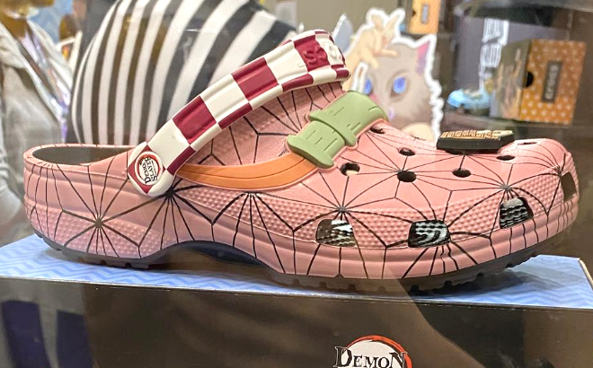 Crocs x Demon Slayer Nezuko Clogs on Top of the Box