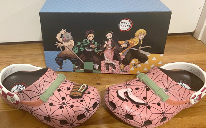 Crocs x Demon Slayer Nezuko Clogs on the Floor